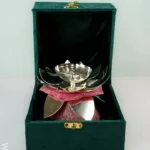 German Silver Flower Diya - 5 inch - WL5793