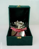 German Silver Flower Diya - 5 inch - WL5793