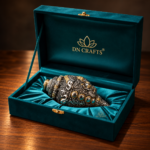 DN Crafts German Silver Ganesha Shankh | Lord Ganesha Decorative Conch with Traditional Carved Design | Pooja & Home Temple Décor | Diwali, Ganesh Chaturthi & Festive Gift - Image 3