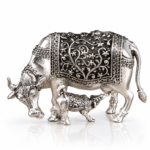 DN Crafts German Silver Cow and Calf Showpiece
